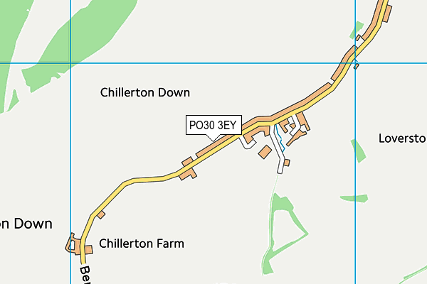 PO30 3EY map - OS VectorMap District (Ordnance Survey) PO30 3EY map - OS VectorMap District (Ordnance Survey)