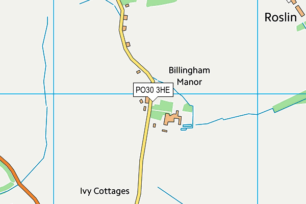 PO30 3HE map - OS VectorMap District (Ordnance Survey) PO30 3HE map - OS VectorMap District (Ordnance Survey)