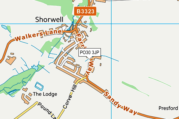 PO30 3JP map - OS VectorMap District (Ordnance Survey)