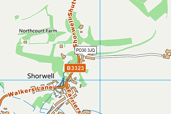 PO30 3JQ map - OS VectorMap District (Ordnance Survey) PO30 3JQ map - OS VectorMap District (Ordnance Survey)