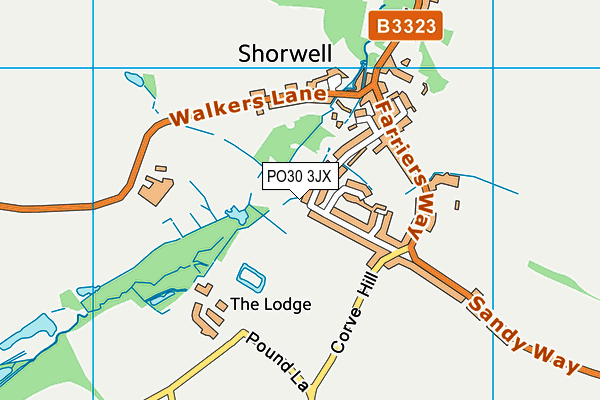PO30 3JX map - OS VectorMap District (Ordnance Survey) PO30 3JX map - OS VectorMap District (Ordnance Survey)