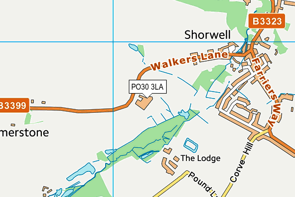 PO30 3LA map - OS VectorMap District (Ordnance Survey) PO30 3LA map - OS VectorMap District (Ordnance Survey)