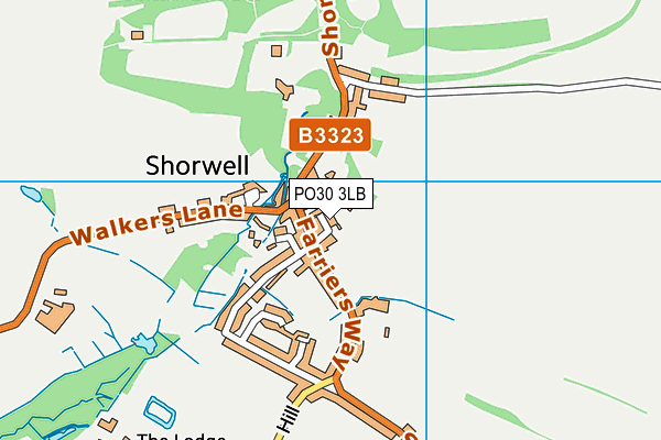 PO30 3LB map - OS VectorMap District (Ordnance Survey) PO30 3LB map - OS VectorMap District (Ordnance Survey)