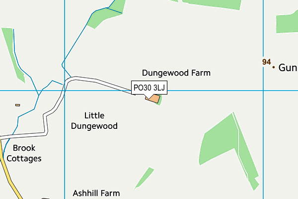 PO30 3LJ map - OS VectorMap District (Ordnance Survey) PO30 3LJ map - OS VectorMap District (Ordnance Survey)