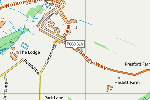 PO30 3LN map - OS VectorMap District (Ordnance Survey) PO30 3LN map - OS VectorMap District (Ordnance Survey)