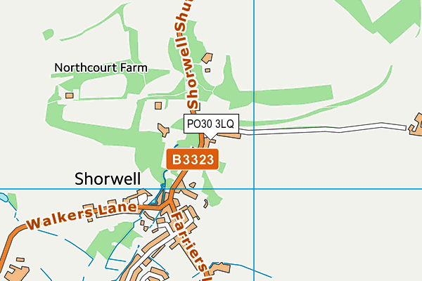 PO30 3LQ map - OS VectorMap District (Ordnance Survey)