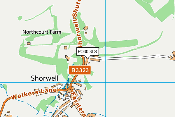 PO30 3LS map - OS VectorMap District (Ordnance Survey) PO30 3LS map - OS VectorMap District (Ordnance Survey)
