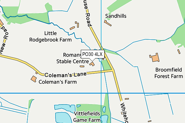 PO30 4LX map - OS VectorMap District (Ordnance Survey) PO30 4LX map - OS VectorMap District (Ordnance Survey)