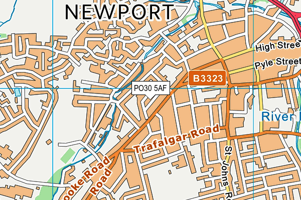 PO30 5AF map - OS VectorMap District (Ordnance Survey)