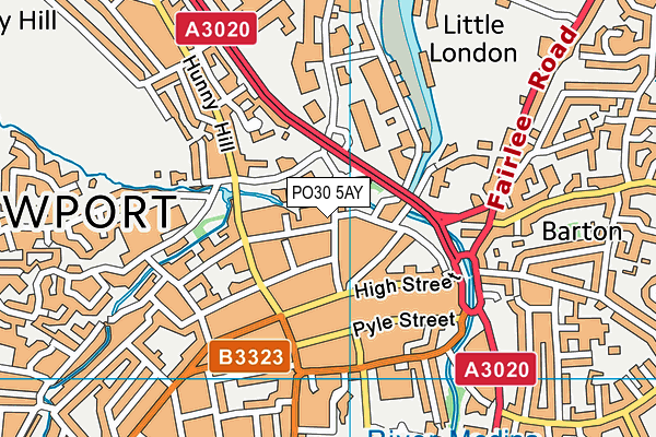 PO30 5AY map - OS VectorMap District (Ordnance Survey) PO30 5AY map - OS VectorMap District (Ordnance Survey)