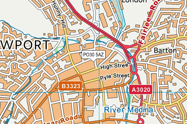 PO30 5AZ map - OS VectorMap District (Ordnance Survey)