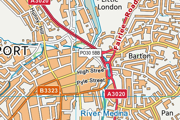 PO30 5BB map - OS VectorMap District (Ordnance Survey) PO30 5BB map - OS VectorMap District (Ordnance Survey)