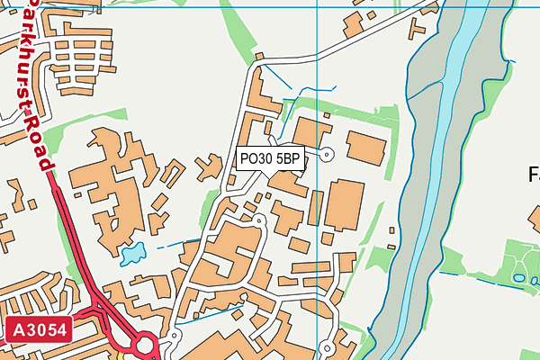 PO30 5BP map - OS VectorMap District (Ordnance Survey) PO30 5BP map - OS VectorMap District (Ordnance Survey)