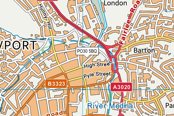 PO30 5BQ map - OS VectorMap District (Ordnance Survey) PO30 5BQ map - OS VectorMap District (Ordnance Survey)