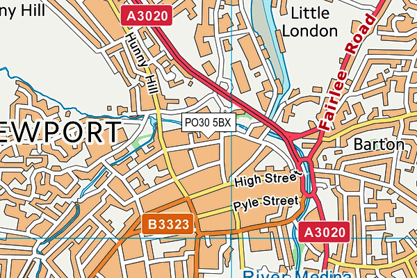 PO30 5BX map - OS VectorMap District (Ordnance Survey) PO30 5BX map - OS VectorMap District (Ordnance Survey)