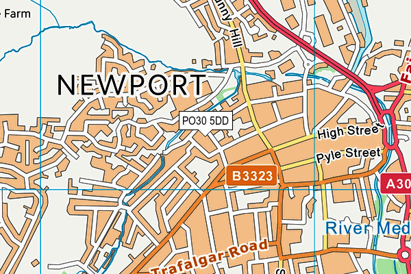 PO30 5DD map - OS VectorMap District (Ordnance Survey)