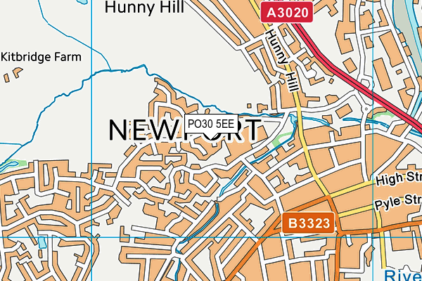 PO30 5EE map - OS VectorMap District (Ordnance Survey) PO30 5EE map - OS VectorMap District (Ordnance Survey)