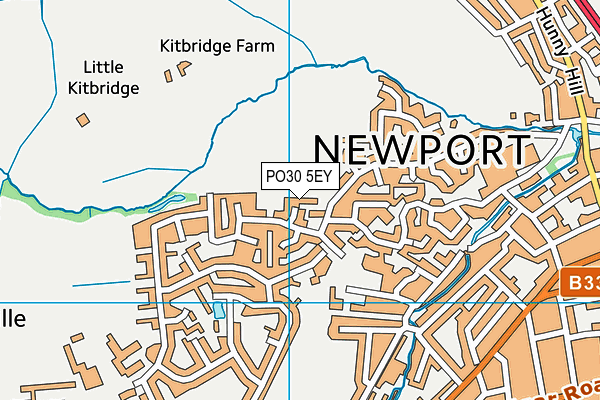 PO30 5EY map - OS VectorMap District (Ordnance Survey) PO30 5EY map - OS VectorMap District (Ordnance Survey)