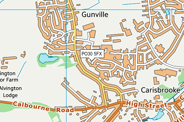 PO30 5FX map - OS VectorMap District (Ordnance Survey)