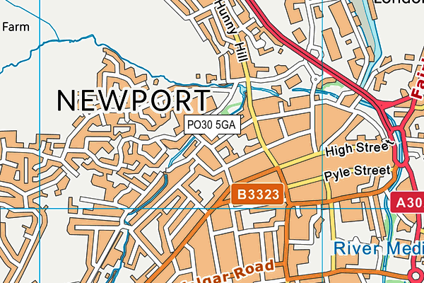PO30 5GA map - OS VectorMap District (Ordnance Survey) PO30 5GA map - OS VectorMap District (Ordnance Survey)