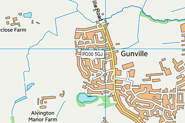 PO30 5GJ map - OS VectorMap District (Ordnance Survey)