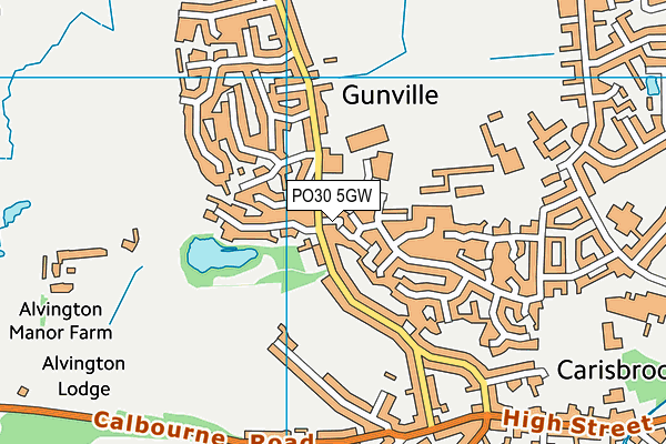 PO30 5GW map - OS VectorMap District (Ordnance Survey) PO30 5GW map - OS VectorMap District (Ordnance Survey)