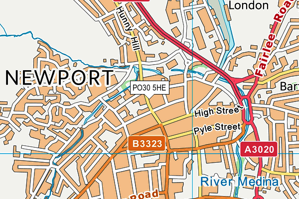 PO30 5HE map - OS VectorMap District (Ordnance Survey) PO30 5HE map - OS VectorMap District (Ordnance Survey)
