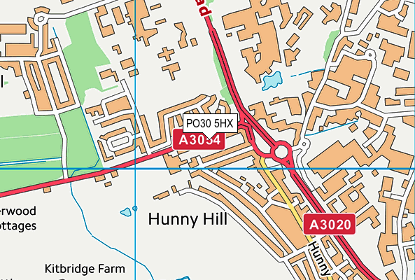PO30 5HX map - OS VectorMap District (Ordnance Survey) PO30 5HX map - OS VectorMap District (Ordnance Survey)