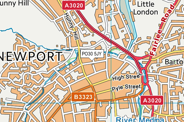 PO30 5JY map - OS VectorMap District (Ordnance Survey) PO30 5JY map - OS VectorMap District (Ordnance Survey)
