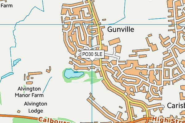 PO30 5LE map - OS VectorMap District (Ordnance Survey)