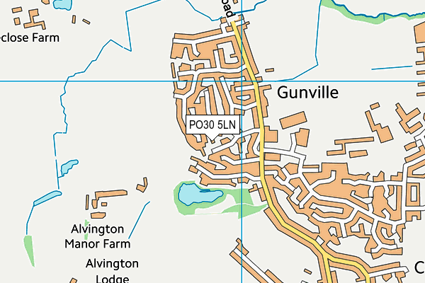 PO30 5LN map - OS VectorMap District (Ordnance Survey) PO30 5LN map - OS VectorMap District (Ordnance Survey)