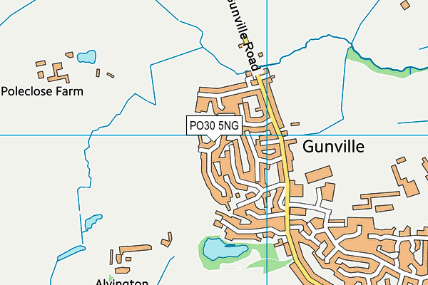 PO30 5NG map - OS VectorMap District (Ordnance Survey) PO30 5NG map - OS VectorMap District (Ordnance Survey)