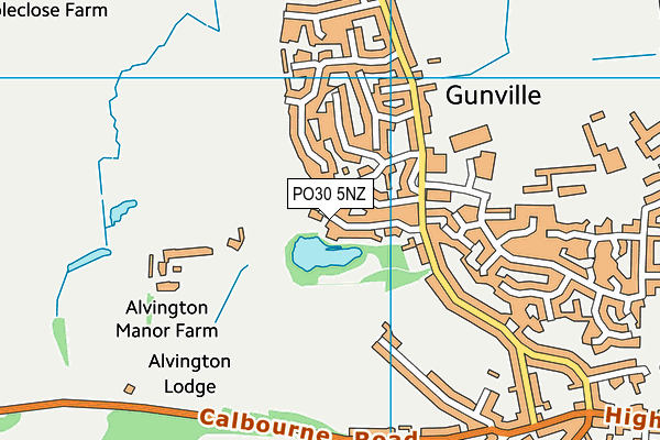 PO30 5NZ map - OS VectorMap District (Ordnance Survey) PO30 5NZ map - OS VectorMap District (Ordnance Survey)