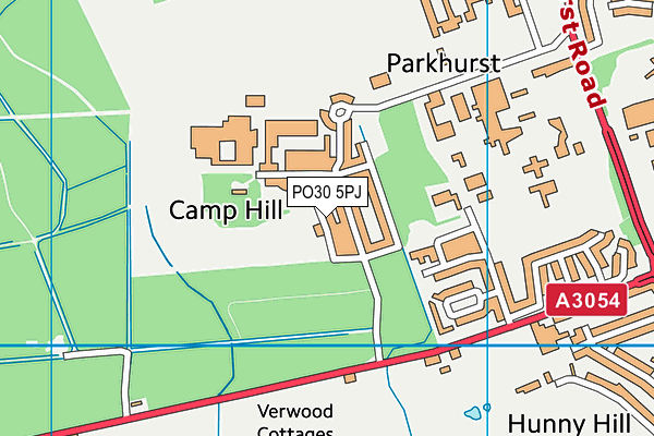 PO30 5PJ map - OS VectorMap District (Ordnance Survey) PO30 5PJ map - OS VectorMap District (Ordnance Survey)