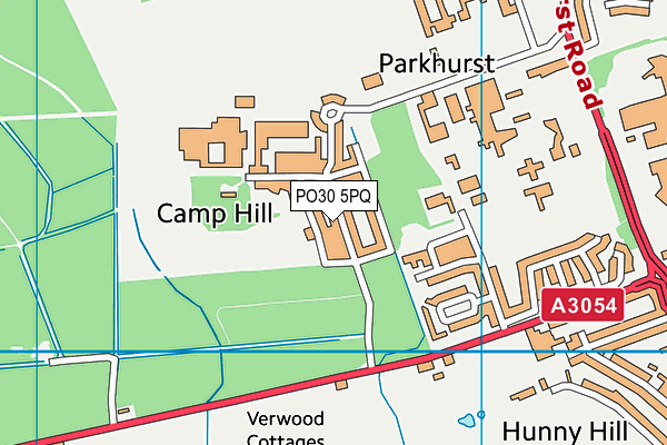 PO30 5PQ map - OS VectorMap District (Ordnance Survey) PO30 5PQ map - OS VectorMap District (Ordnance Survey)