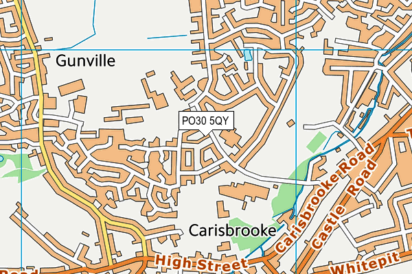 PO30 5QY map - OS VectorMap District (Ordnance Survey)