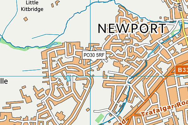 PO30 5RF map - OS VectorMap District (Ordnance Survey)