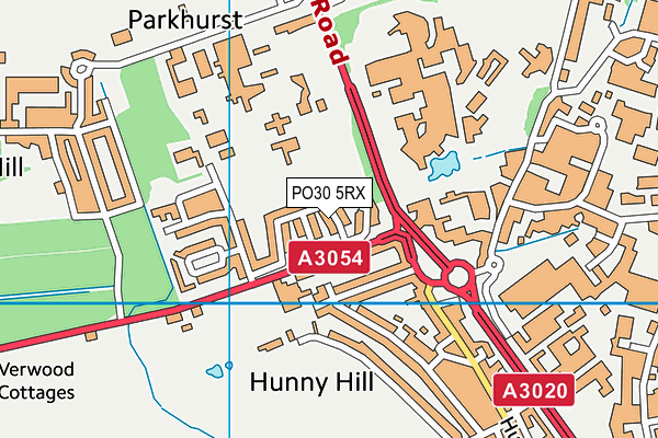 PO30 5RX map - OS VectorMap District (Ordnance Survey) PO30 5RX map - OS VectorMap District (Ordnance Survey)