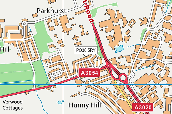 PO30 5RY map - OS VectorMap District (Ordnance Survey) PO30 5RY map - OS VectorMap District (Ordnance Survey)