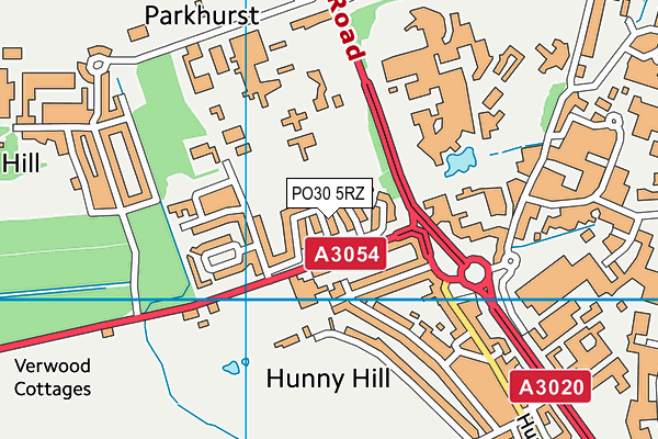 PO30 5RZ map - OS VectorMap District (Ordnance Survey) PO30 5RZ map - OS VectorMap District (Ordnance Survey)