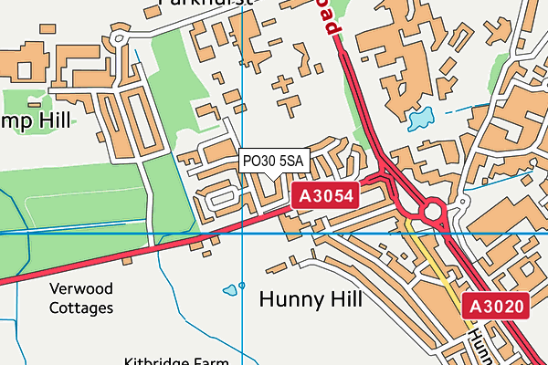 PO30 5SA map - OS VectorMap District (Ordnance Survey) PO30 5SA map - OS VectorMap District (Ordnance Survey)