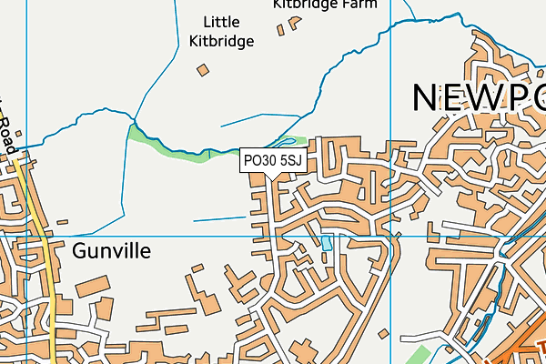 PO30 5SJ map - OS VectorMap District (Ordnance Survey)