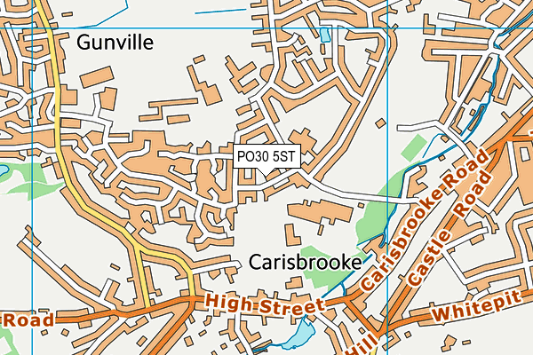 PO30 5ST map - OS VectorMap District (Ordnance Survey) PO30 5ST map - OS VectorMap District (Ordnance Survey)