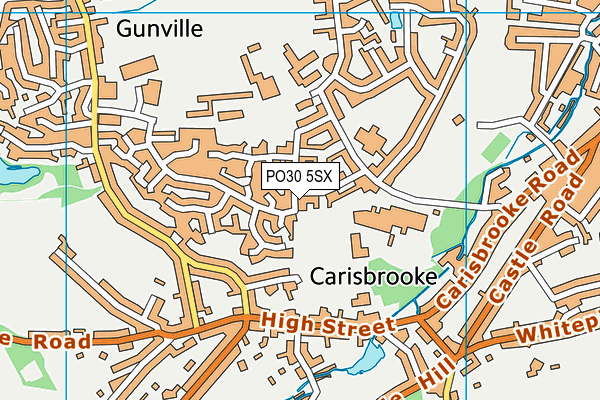 PO30 5SX map - OS VectorMap District (Ordnance Survey) PO30 5SX map - OS VectorMap District (Ordnance Survey)