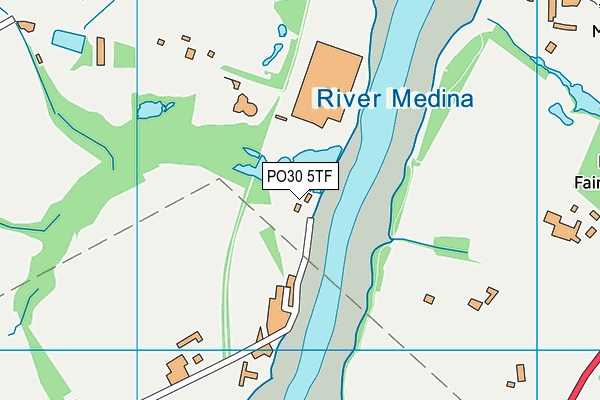 PO30 5TF map - OS VectorMap District (Ordnance Survey)