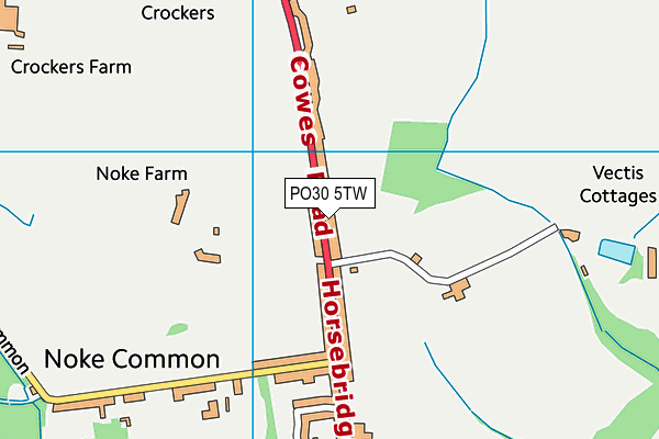 PO30 5TW map - OS VectorMap District (Ordnance Survey) PO30 5TW map - OS VectorMap District (Ordnance Survey)
