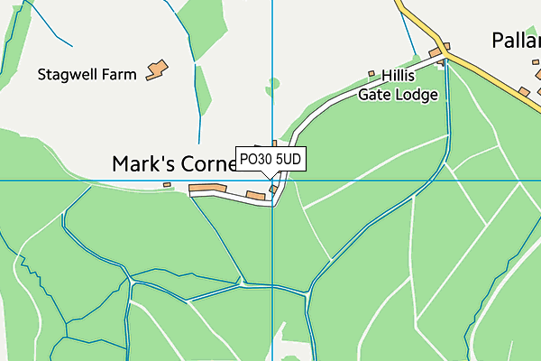 PO30 5UD map - OS VectorMap District (Ordnance Survey)