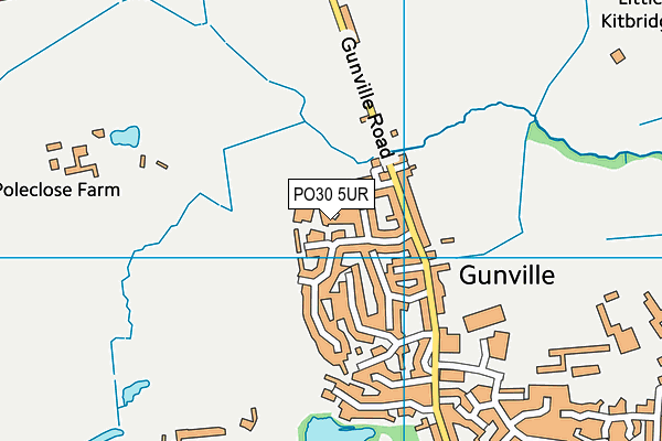 PO30 5UR map - OS VectorMap District (Ordnance Survey) PO30 5UR map - OS VectorMap District (Ordnance Survey)