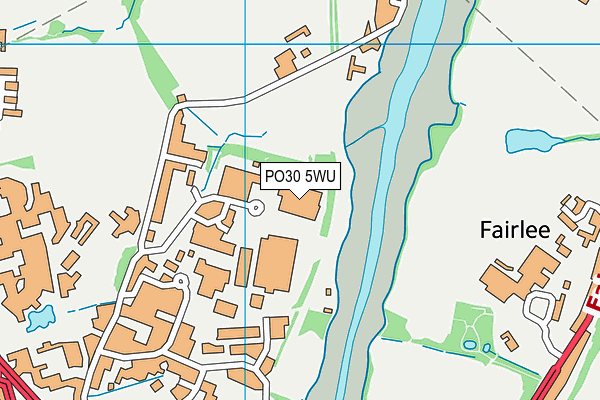 PO30 5WU map - OS VectorMap District (Ordnance Survey) PO30 5WU map - OS VectorMap District (Ordnance Survey)
