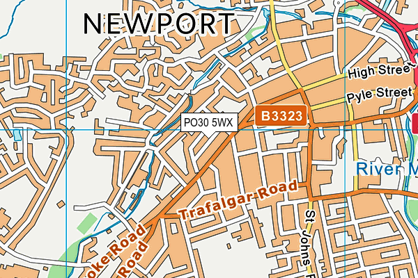 PO30 5WX map - OS VectorMap District (Ordnance Survey) PO30 5WX map - OS VectorMap District (Ordnance Survey)